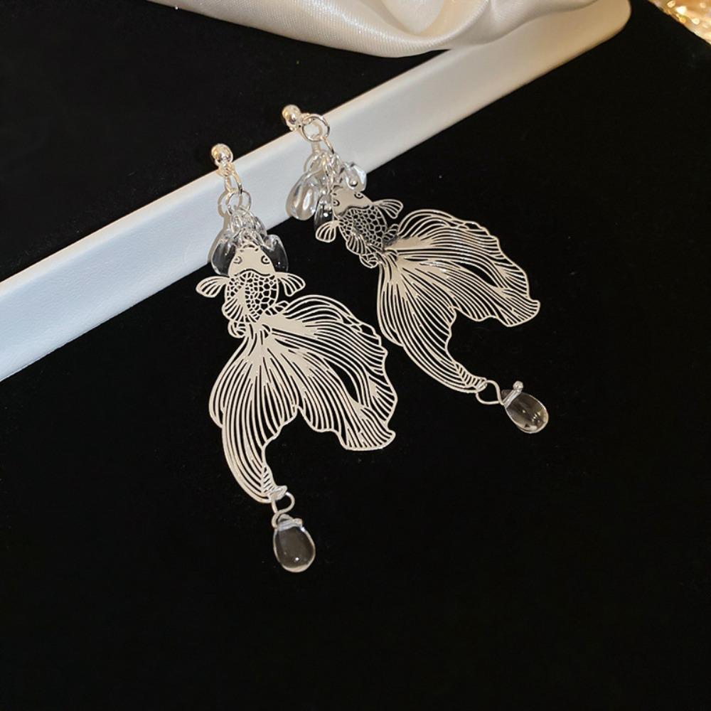 Accessories Goldfish Earrings Ear Jewelry Metal Dangle Earrings Goldfish Eardrop  Women