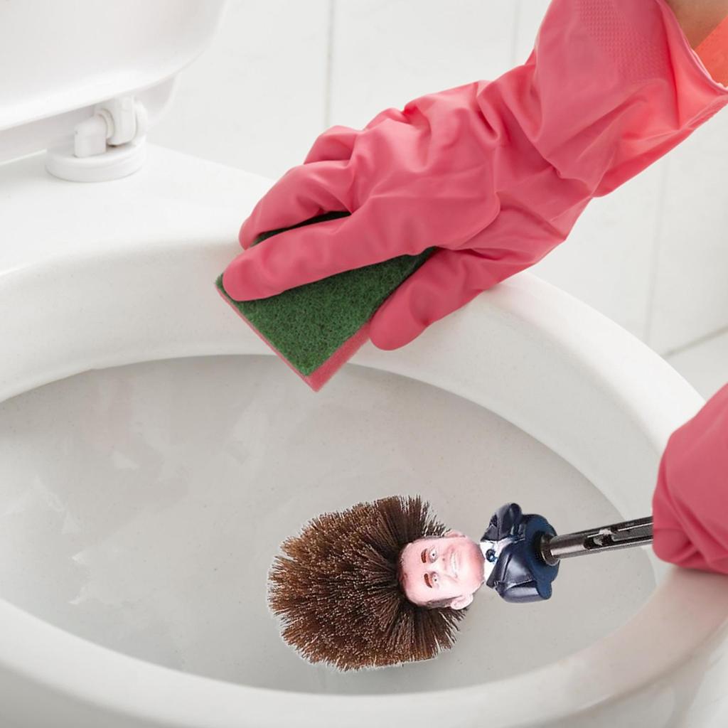 Szczotka do WC Szczotka do Toalety Emmanuel Macron Szczotka Kreskówka Szczotka do Toalety z Uchwytem Kreatywny Środek do Czyszczenia Łazienki Unikalny Prezent-Żart