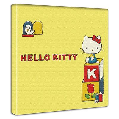 Hello Kitty Cat Art Panel 30cm X 30cm Made In Japan Poster Stylish Interior Makeover Living Room Interior Character Yellow Sketch Fabric Panel