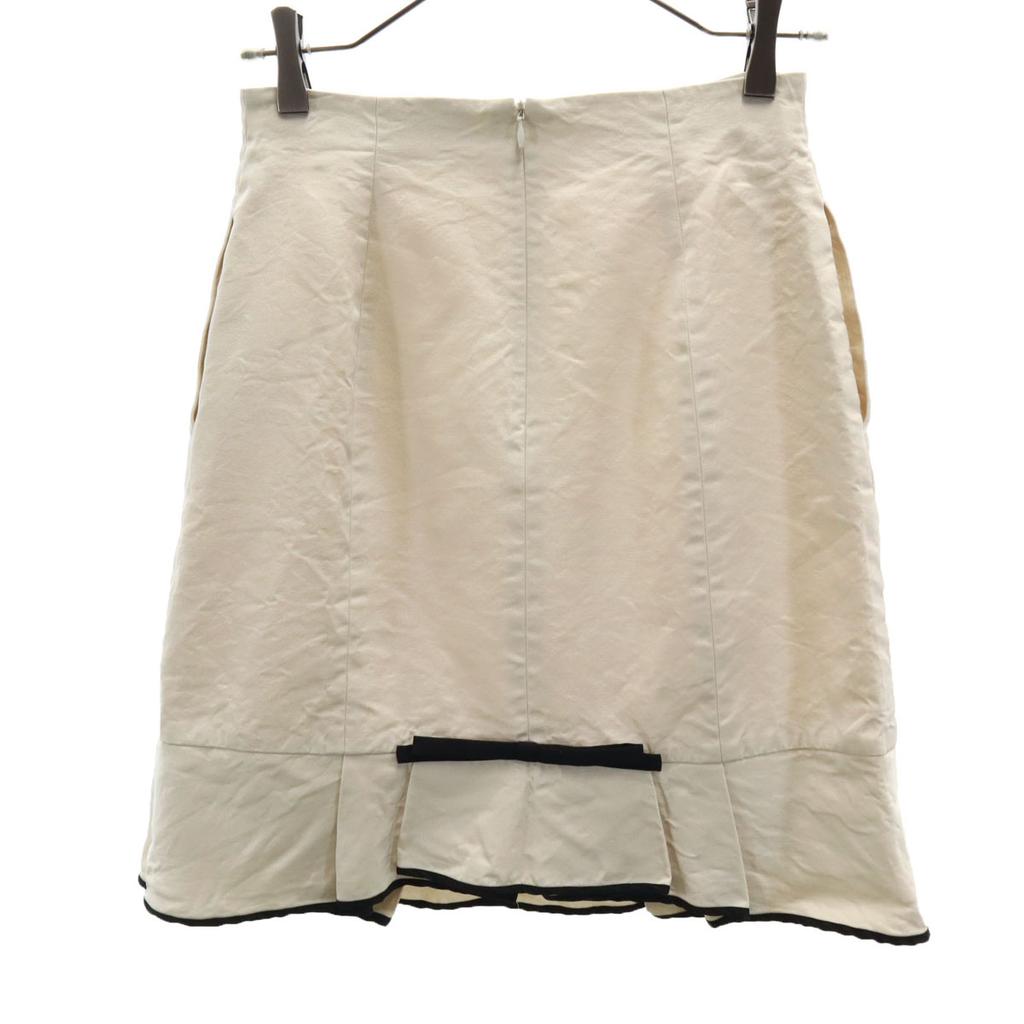 FOXEY Made in Japan Silk Midi Skirt 38 beige Women Used