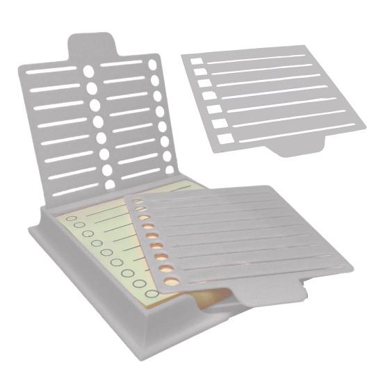 

Тримач для липких нотаток із трафаретом Диспенсер для самоклеючих блокнотів із шаблоном для малювання ліній Настільний органайзер для липких нотаток для домашнього офісу білий