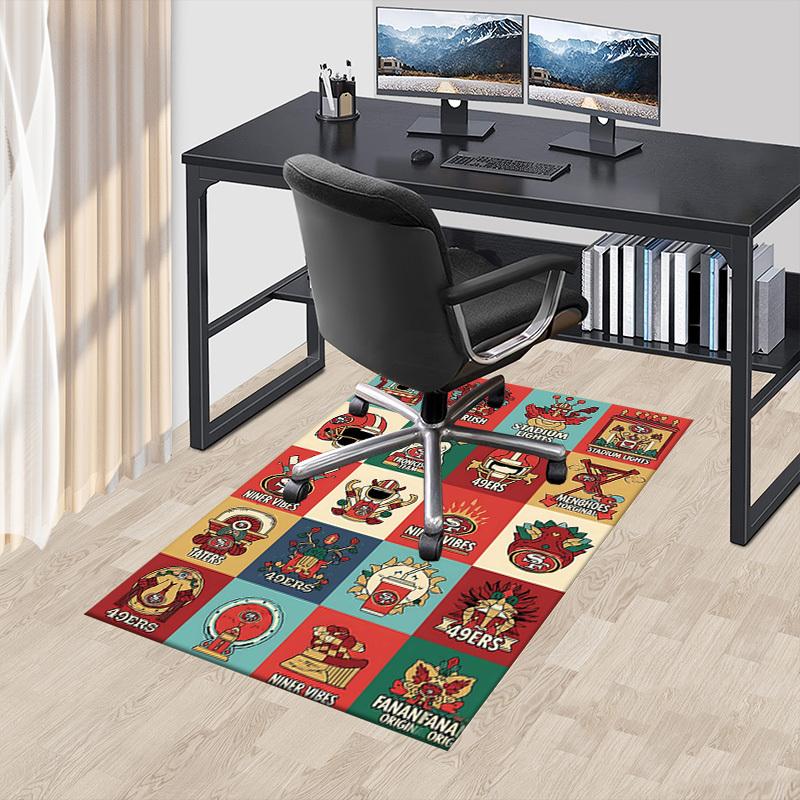 1PC San Francisco 49ers Extra Large Non Slip Floor carpet, Office, family, bedroom, Studio Large Area Rug Indoor Rugs, Vibrant Colors