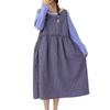 2026 Spring Artistic Sleeveless Layered Long Vest Dress - Fresh Japanese Plaid Design