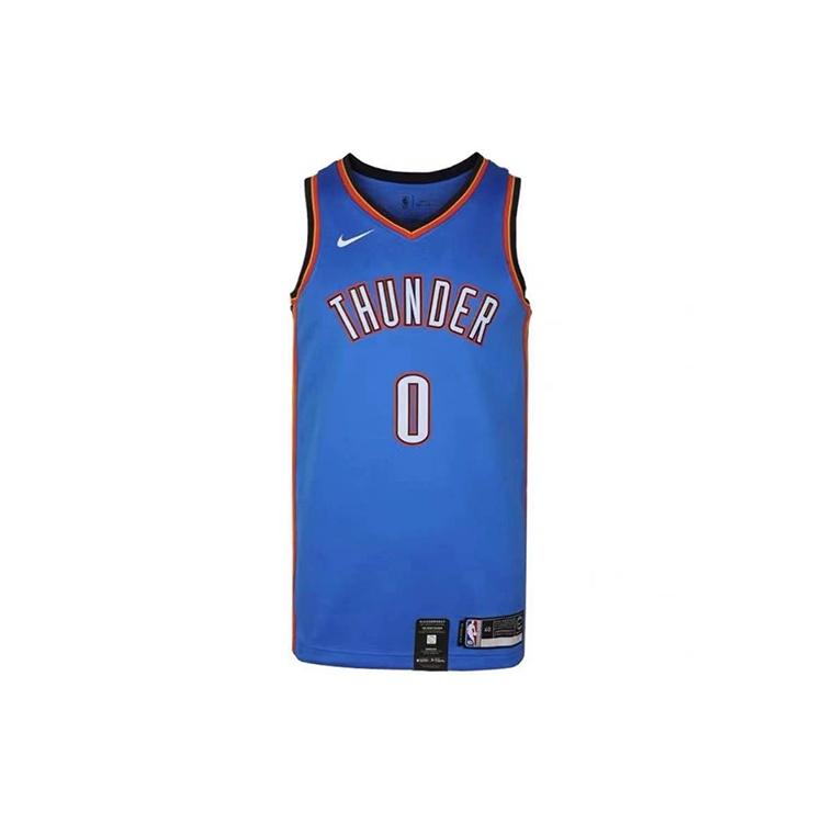 Nike NBA Oklahoma City Thunder Russell Westbrook 0 Swingman Jersey Blue Men s AV4955-403 M