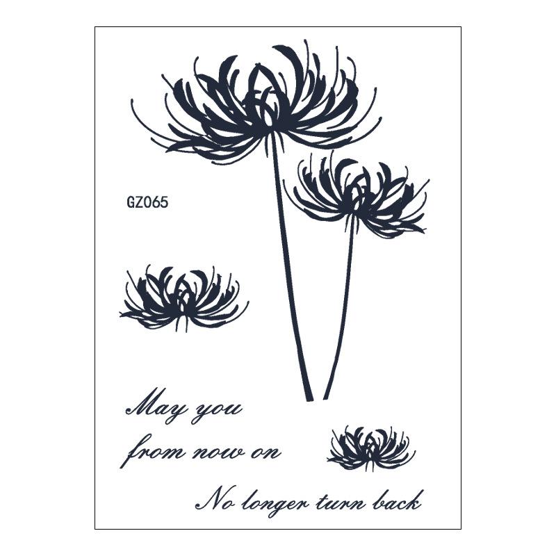 Beauty Stickers Plain Flowers Herbal Tattoo Stickers Waterproof Anime Cartoon Geometry Lasting Juice Tattoo Stickers