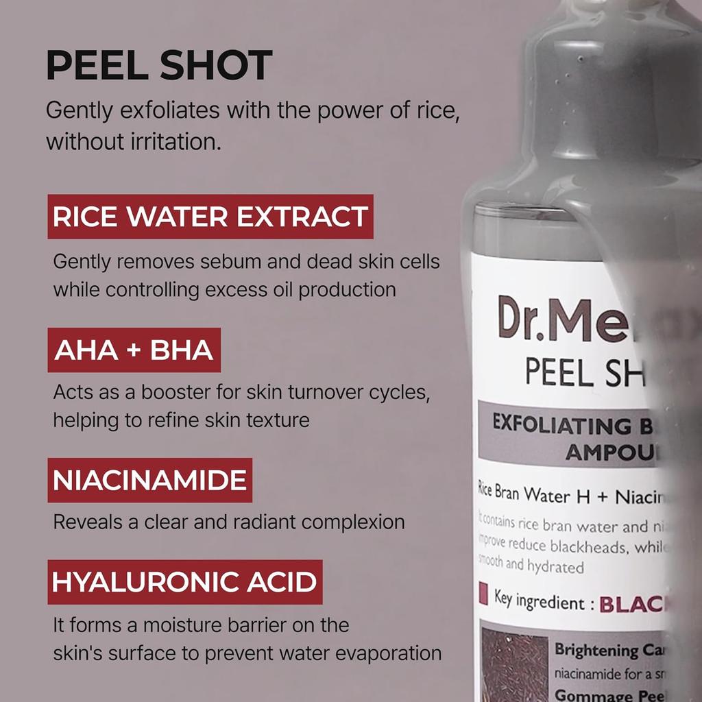 Dr.Melaxin Peel Shot Glow White Rice Peeling Ampoule WHITE RICE/BLACK RICE