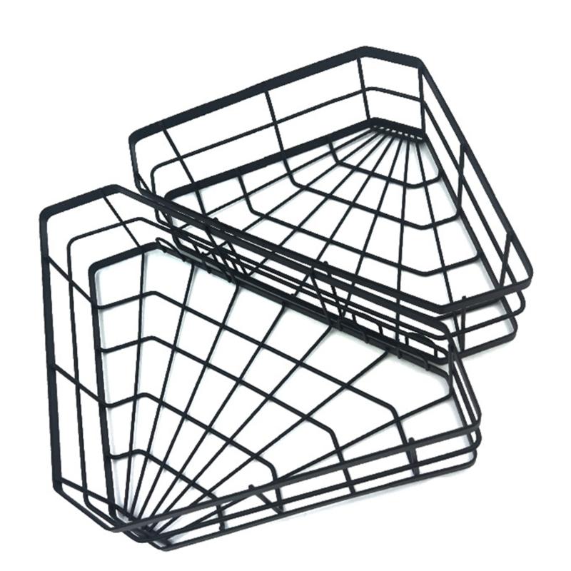 

Space Saving Polygon Shower Coner Rack Iron Bathroom Organizes Bathroom Shelf Wall Mounted Rack for Apartment Living 1