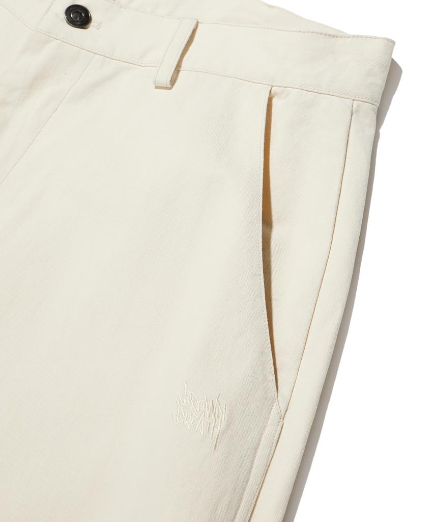 BROWNBREATH Tag Work Pants - Ivory