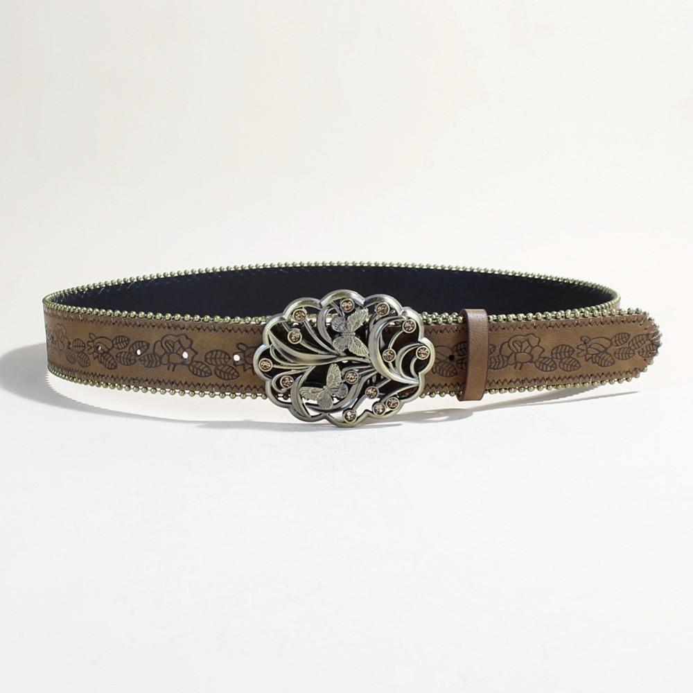 Luxury Metal Buckle Belt Engraved Buckle Waist Chain Fashion Waist Belt  for Dresses