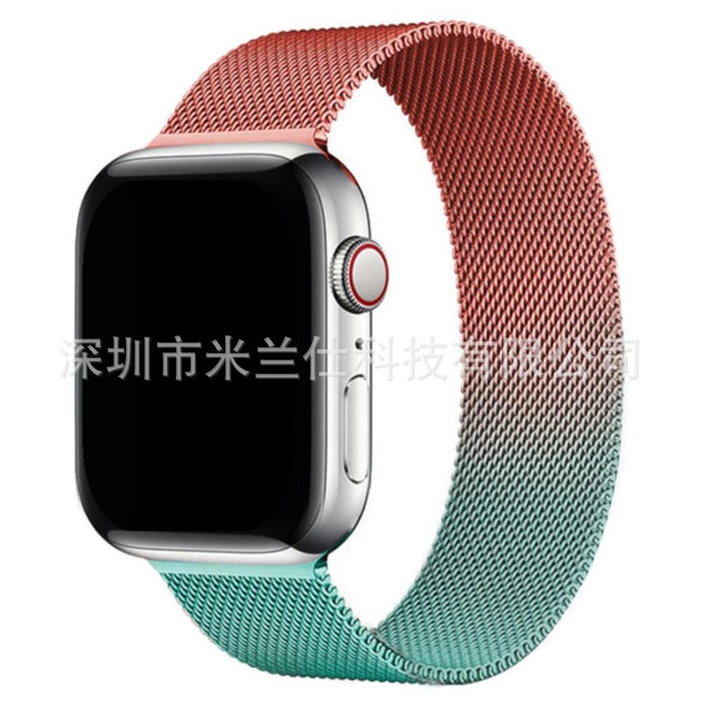 Milanese Loop Band for Apple Watch S11 Ultra2 SE 10 9 8 7 6 5, Metal Magnetic Clasp Replacement Strap, Silver 42/44/45/46/49mm