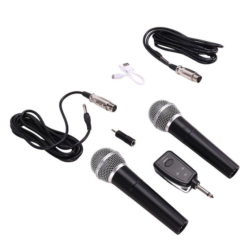 ABNR Microphone Dynamic Handheld Microphones Karaoke Mic With Receiver For Wedding Club