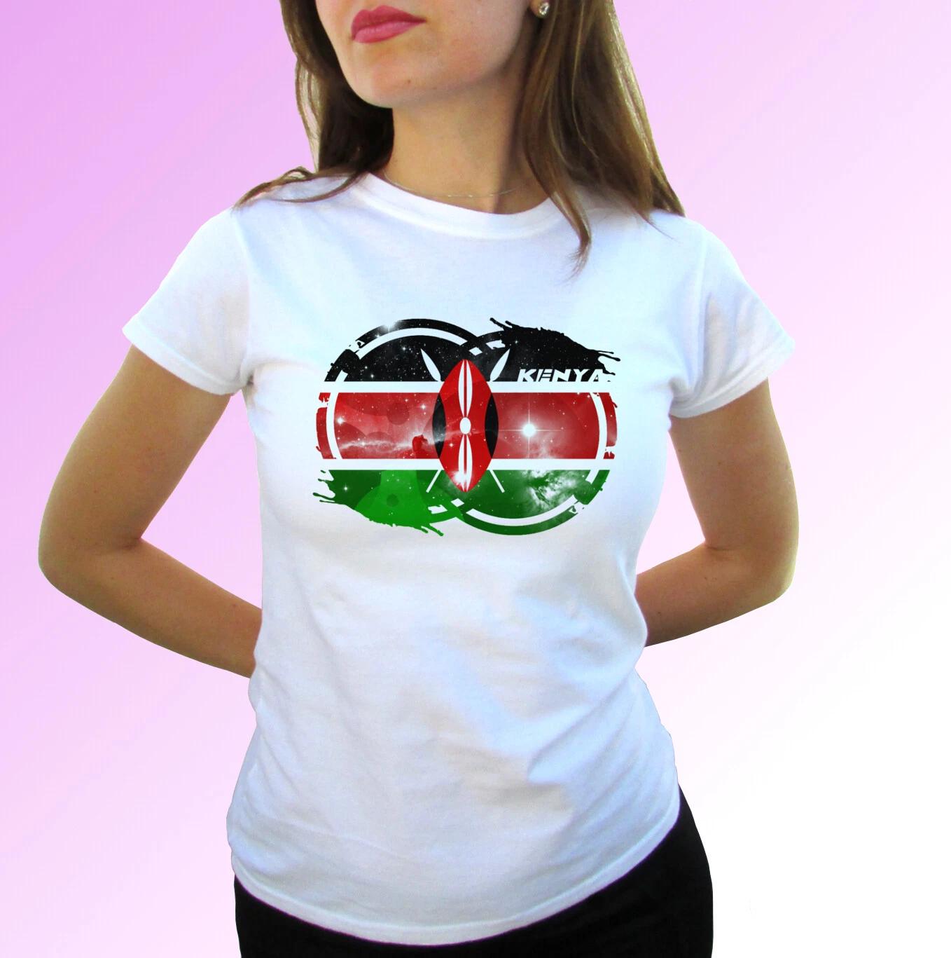 

Kenya flag white kids boys T-Shirt holiday top modern graphic - s s kids sizes 140