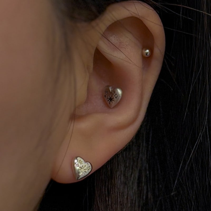 Melliv Sparkle Heart Earring/piercing_mve35