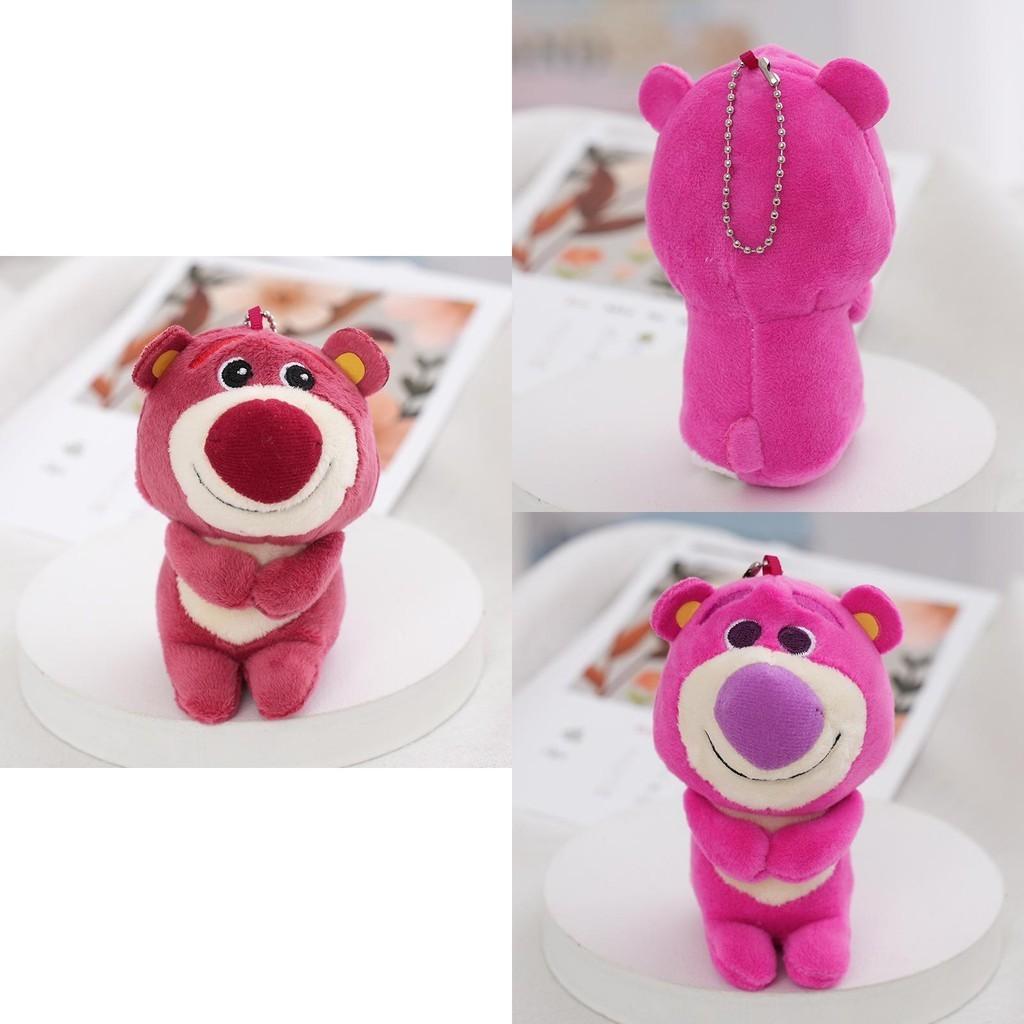 Adorable Pink Teddy Bear Plush Keychain Soft And Cute Bag Accessory Stuffed Toy