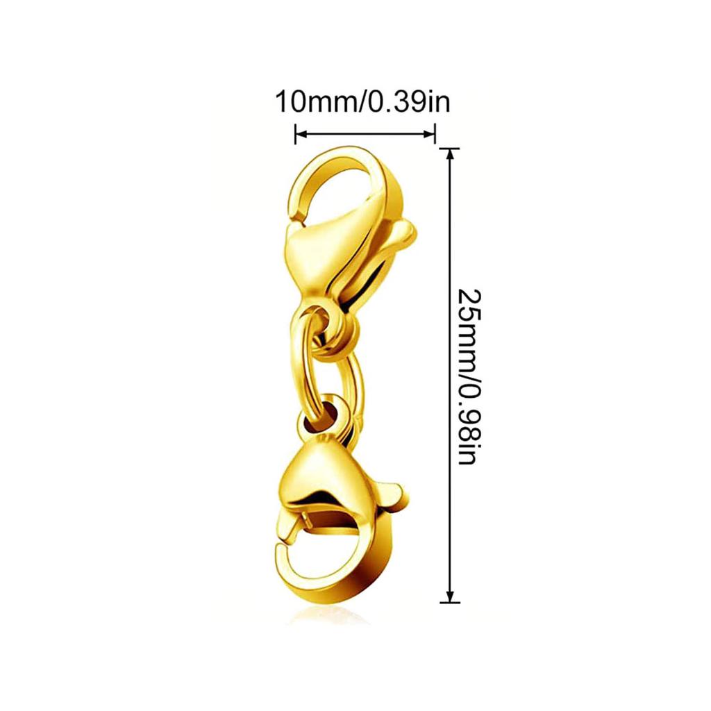 8 Pcs Double Lobster Clasp Double End Design Necklace Clasps and Closures Extender Double Opening Jewelry Clasps
