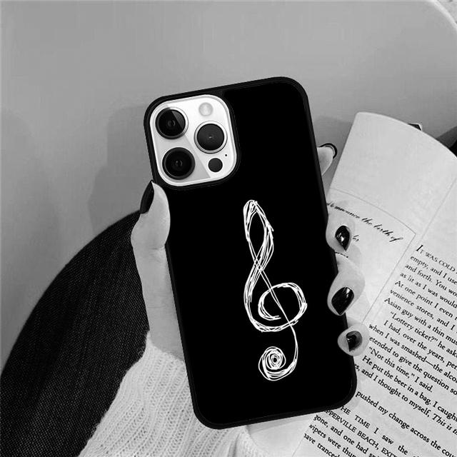 Music Notes Phone Case Cover For iPhone 17 Air 15 16 14 13 12 Pro Max 11 Pro Max Plus Coque Shell