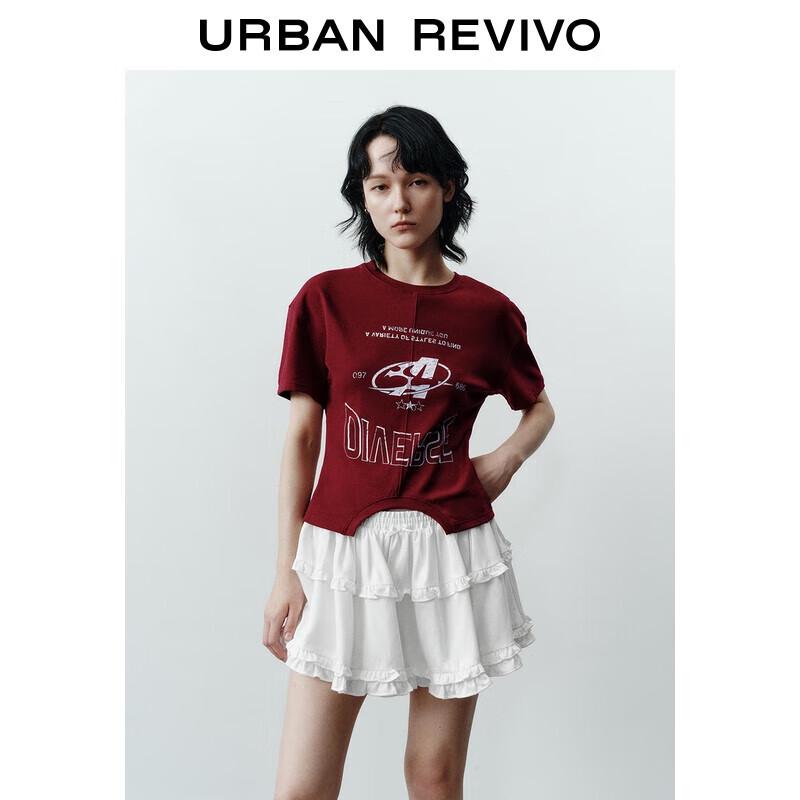 UR 2025 Fall Retro Print Short Sleeve T-Shirt XL