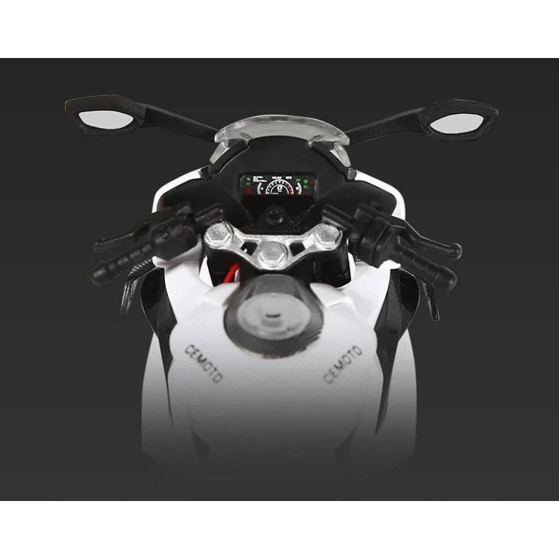 Simulation 1/12 CFMOTO 450SR Alloy Motorcycle Model Sound and Light Toy Vehicle Children Boy Birthday Gift Collection Miniature