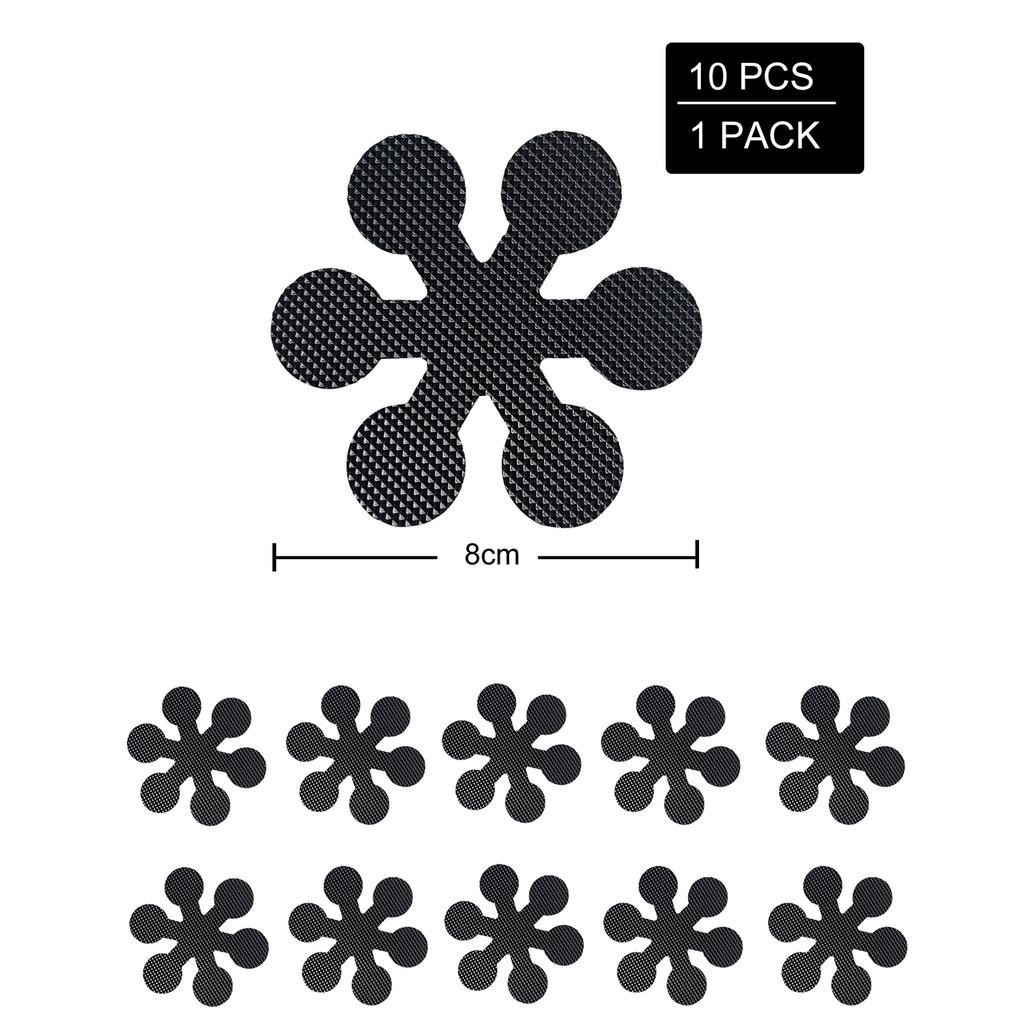 10pcs Snowflake Shape Anti-slip Shower Tread Sticker Cartoon Foor Stickers Bathtub Anti Skid Tape Bathroom Kid's Anti Slip Mat