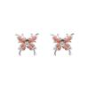 Korean Fashion Butterfly Rhinestone Stud Earrings - Elegant and Trendy