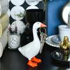 1pc Magnetic Goose Key chain home decoration sculpture office desk decoration resin goose duck sculpture tool rack home