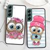 Cute Owl Hearts Lover Christmas Phone For Samsung Galaxy S24 S22 Ultra S21 Plus S20 S23 FE Case S10 S10E S9 S8 S7 Edge Cover Sil