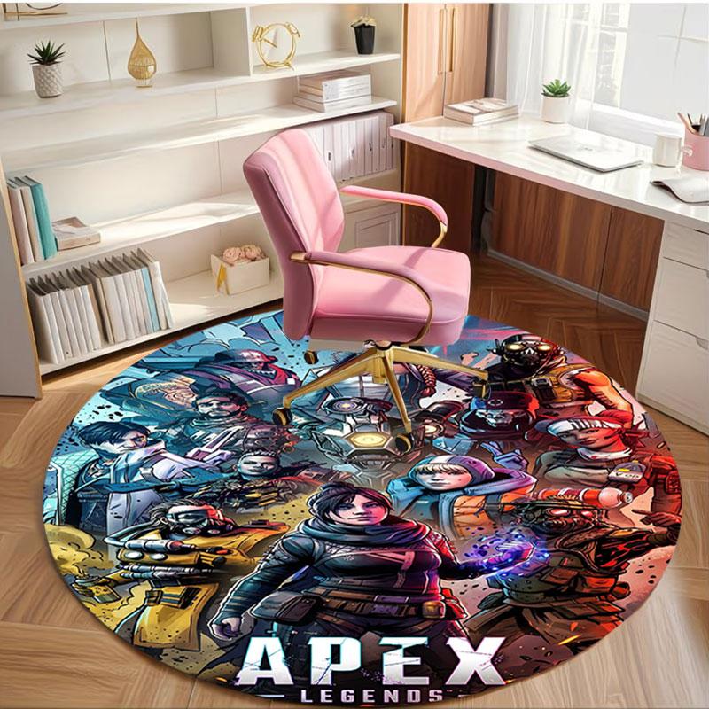 Apex Legends Print Round Rug, Washable Floor Carpet, For Entryway Dorm Laundry Room Office Study, Home Decor Birthday Christmas Gift