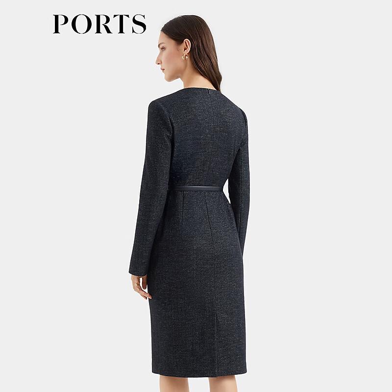 PORTS Women's Wool Blend Layered Patchwork Dress