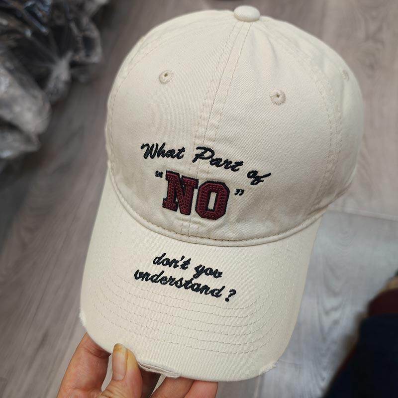 Letter Embroidery Soft Top Baseball Cap Old Worn Brim Cap Men's and Women's Street Versatile Casual Sun Hat