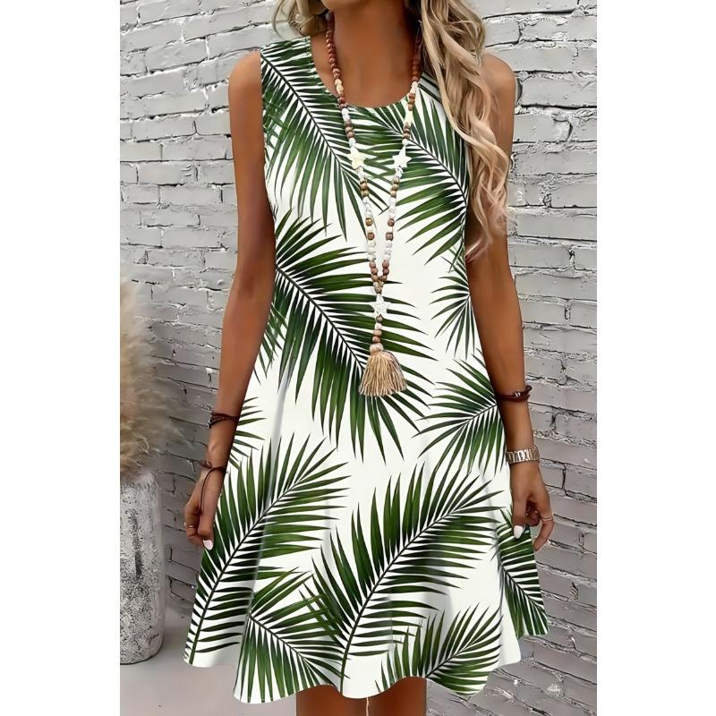 Summer Casual Fashion Butterfly 3D Print Tank Dress Casual Sleeveless Dress Ladies Clothes Female Clothing Girl Clothes S