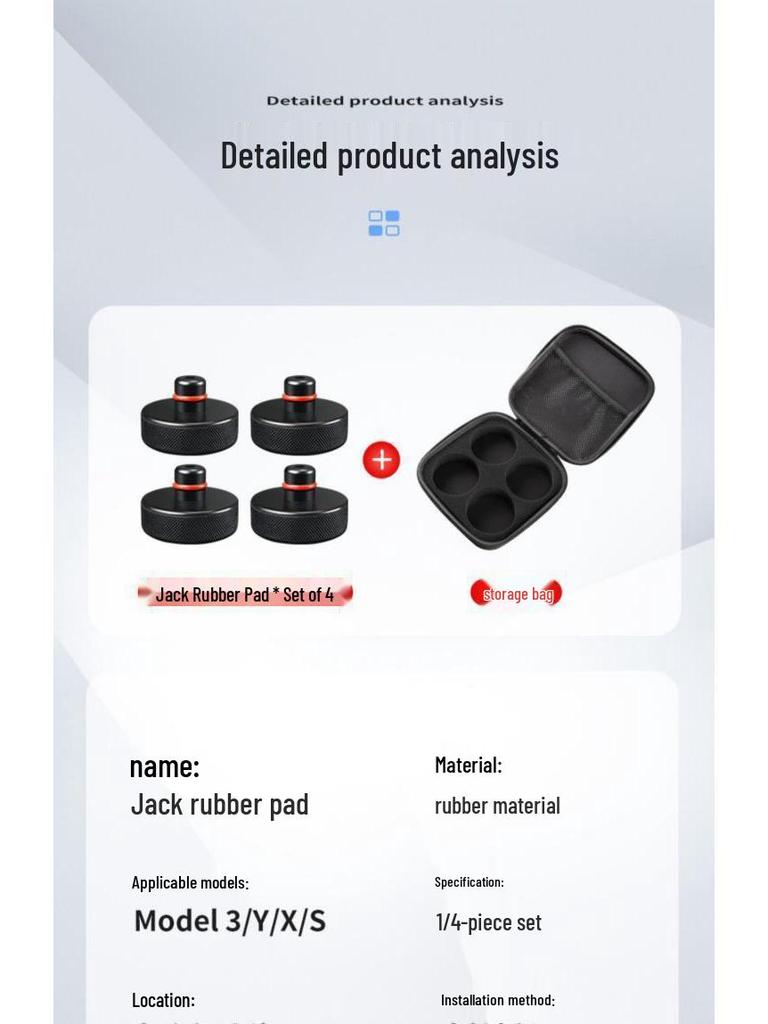 Almofada de Macaco de Borracha para Tesla Model 3/Y/X/S - Amortecedor de Absorção de Choque para Todas as Séries