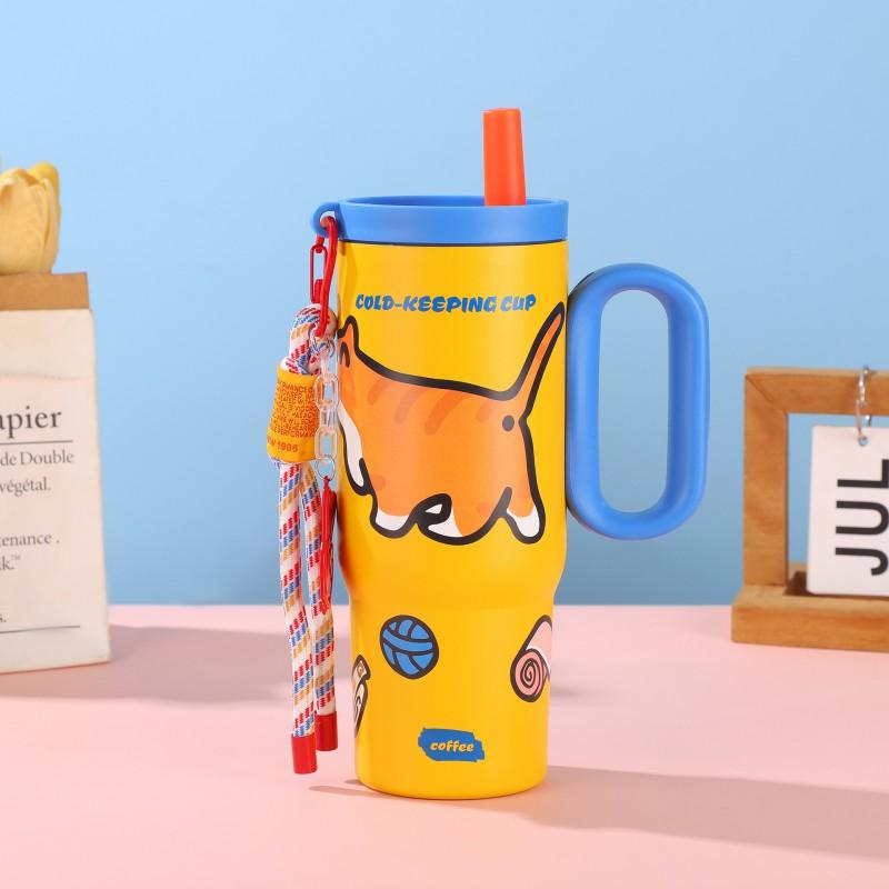 316 Stainless Steel Insulated Travel Mug With Handle 710ml Large Capacity Car Cup Office Outdoor Home Use
