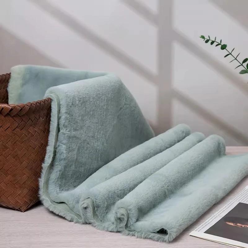 Thickened Plush Fabric 12mm Encrypted Imitation Rex Rabbit Fur Fabric Short Plush Counter Background Fabric, Clothing Fabric
