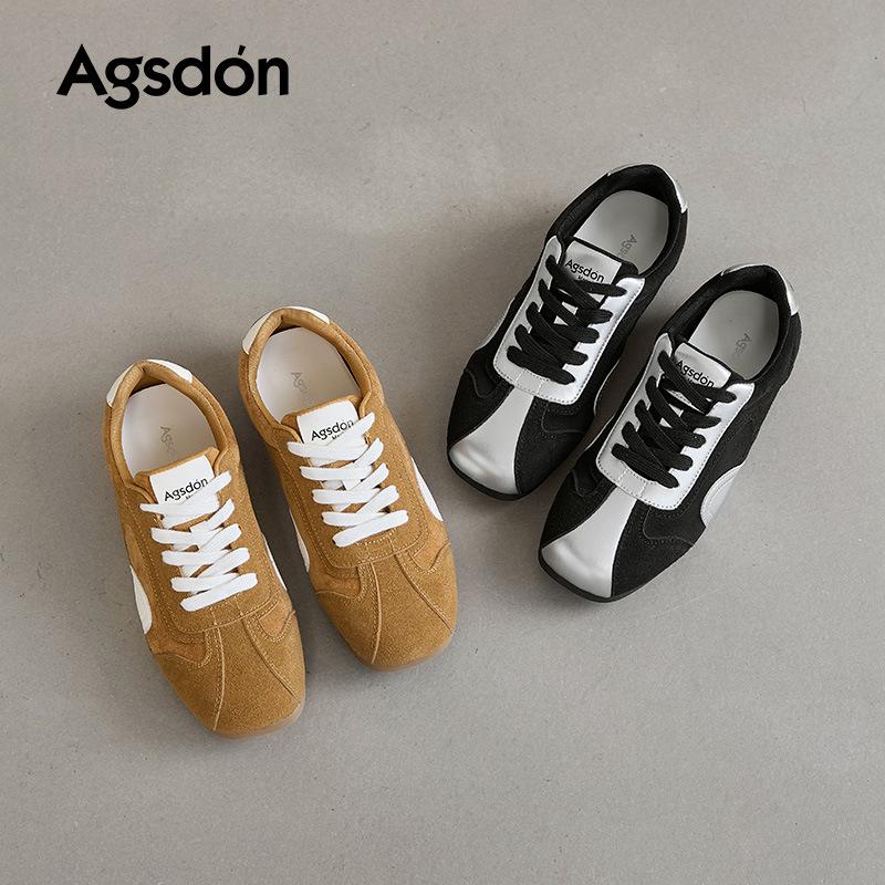 Augusden Women's 2025 Brown German Trainers - Thick-Soled Casual Racing Ballet Shoes