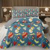 Merry Christmas Coverlet SetLovely Snowman Bedspread Twin Size for Boys Girls Dorm Room Winter Theme Cartoon Style Quilt Set