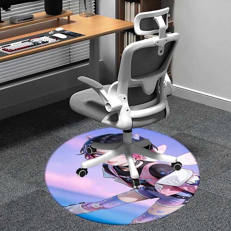 

Cute Bear Print,Starry Sky Design Chair mat Round Rug Office carpet, Non slip, Suitable for Living Rooms, Bedrooms Decor.1205343a 80cm by 80cm