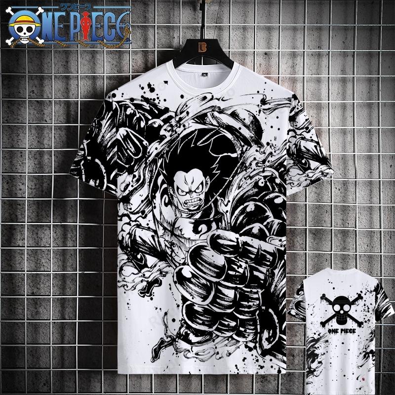 One Piece Men's T-shirt Casual Short Sleeve T-shirt Anime Character Printed Fashion Street Wear