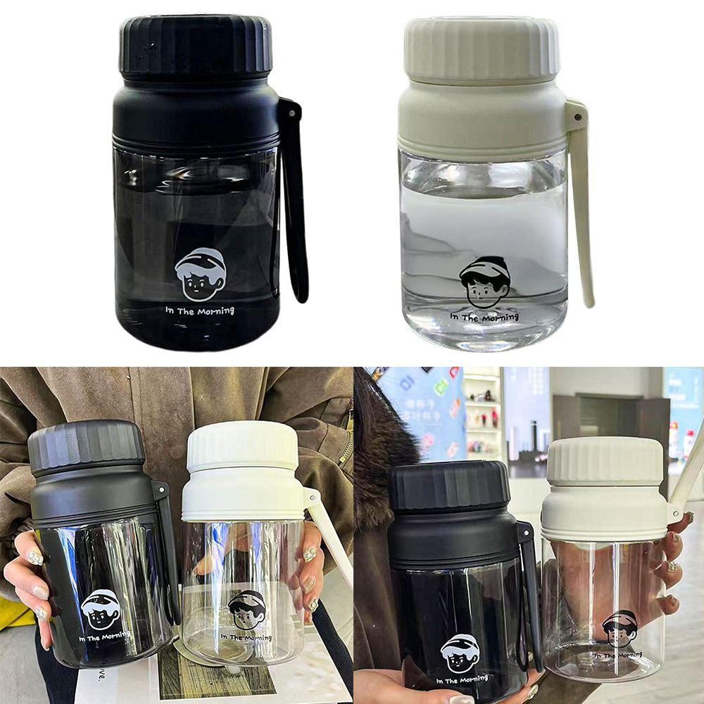 

Plastic Water Cup Black White Sports Kettle Portable Water Bottle Outdoor Sport білий