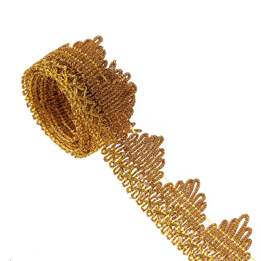 

14 Yard 4cm Gold Trim Ribbon 1.6 Inch Decorated Trim Ribbon Craft Ribbon DIY Sewing Craft