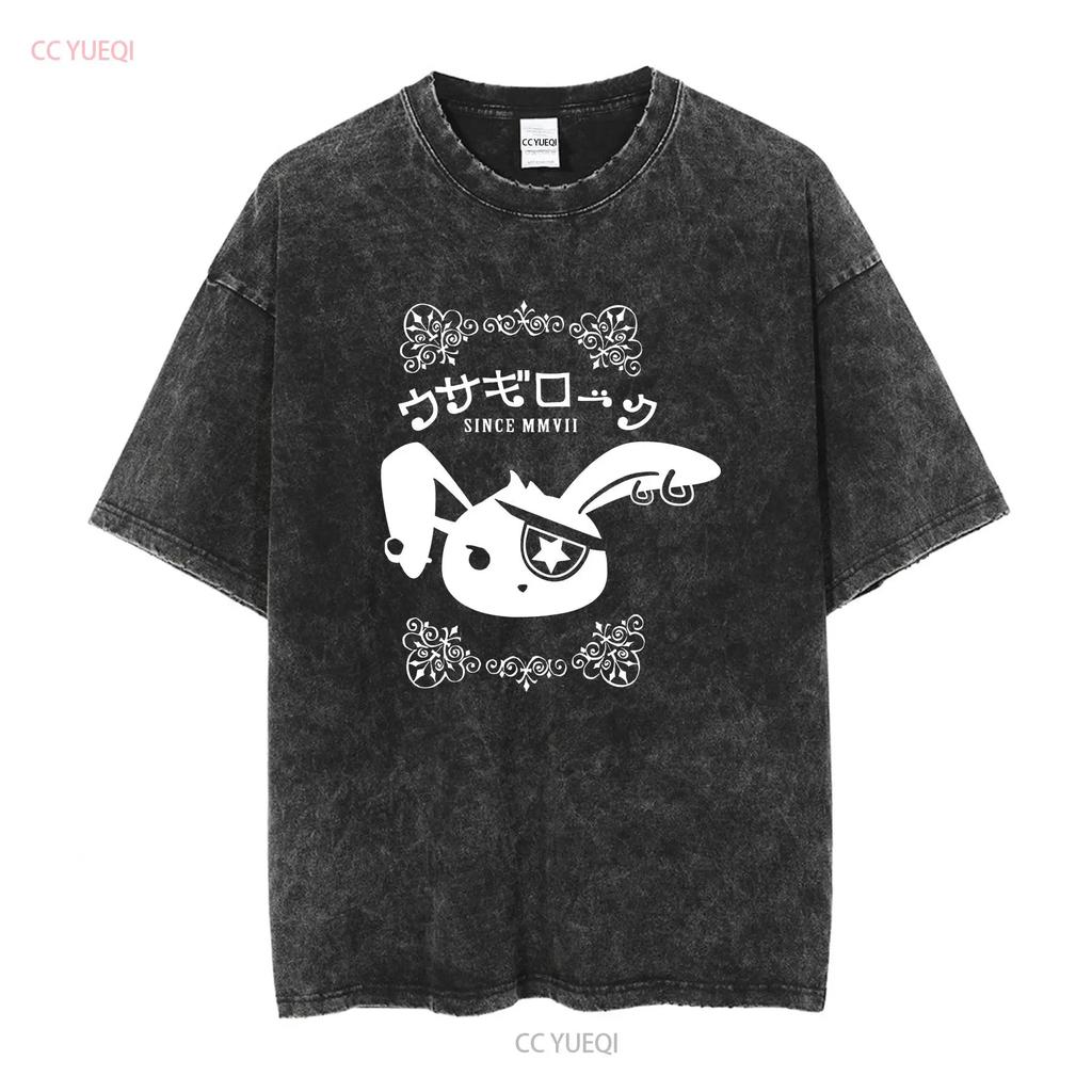 Punk Bunny T Shirt Pastel Goth rabbiT Gothic Jrock Yami Kawaii Visual Kei Scene Emo Long or Short Sleeves Vintage Washed