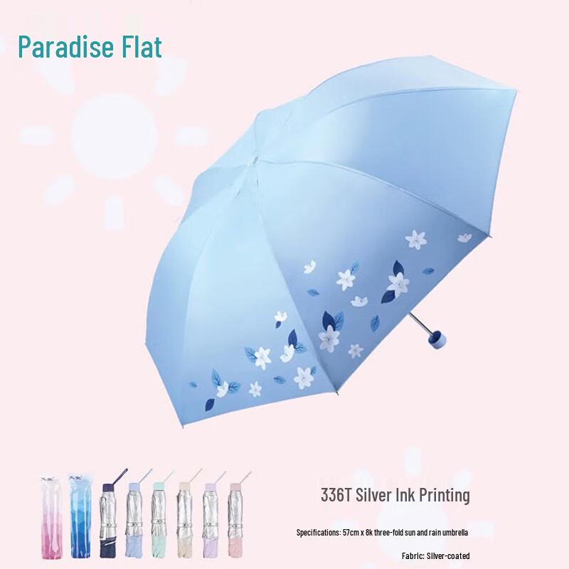 Paradise Umbrella 336T Серебристый Складной Дорожный Зонт от Солнца (2-Pack)