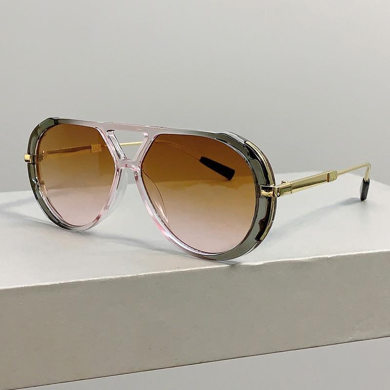 Nepolarizované Vintage Pilotné Slnečné Okuliare Módne Dvojitý Most Gradientné Viacfarebné Ležérne Okuliare Dámske Trendy Luxusný Dizajn Slnečné Okuliare