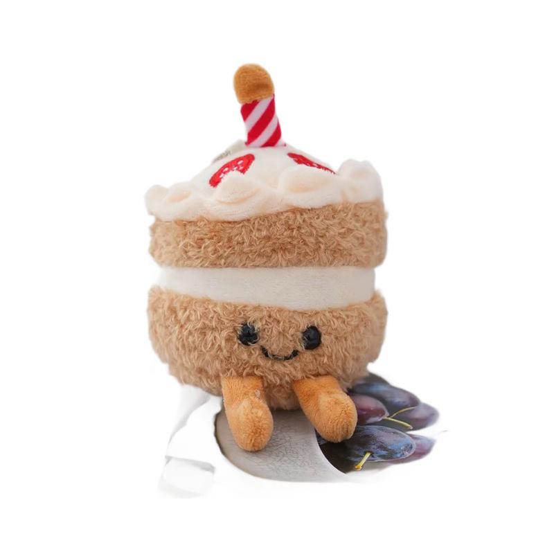 Adorable Cake Simulation Plush Pendant - Birthday Gift Doll