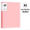 60 Pocket A4 A3 File Folder Picture Po Album Display Book Art Sketching Painting Drawing Paper Document Storage Bag Organizer
