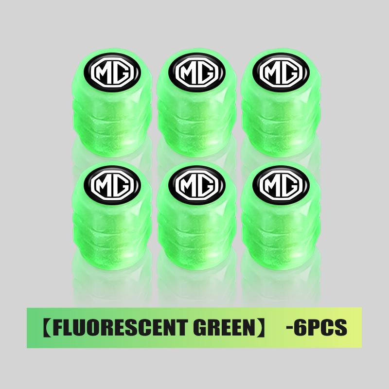 For MG Luminous Tire Valve Cap Car Wheel Hub Glowing Cover Auto Accessories RX5 RX8 350 550 6 3 5 7 ZR ZS HS GS GT Hector wue1
