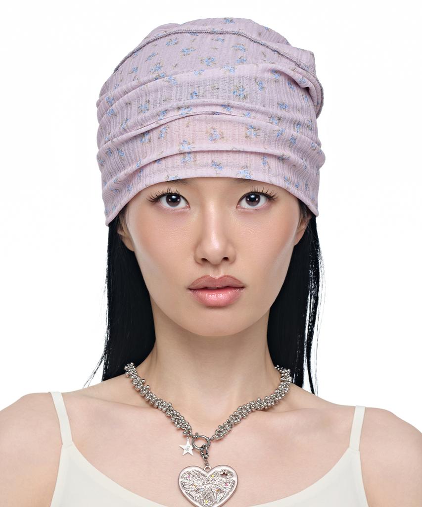 EIREVE Floral Easy Long Beanie (Pink)