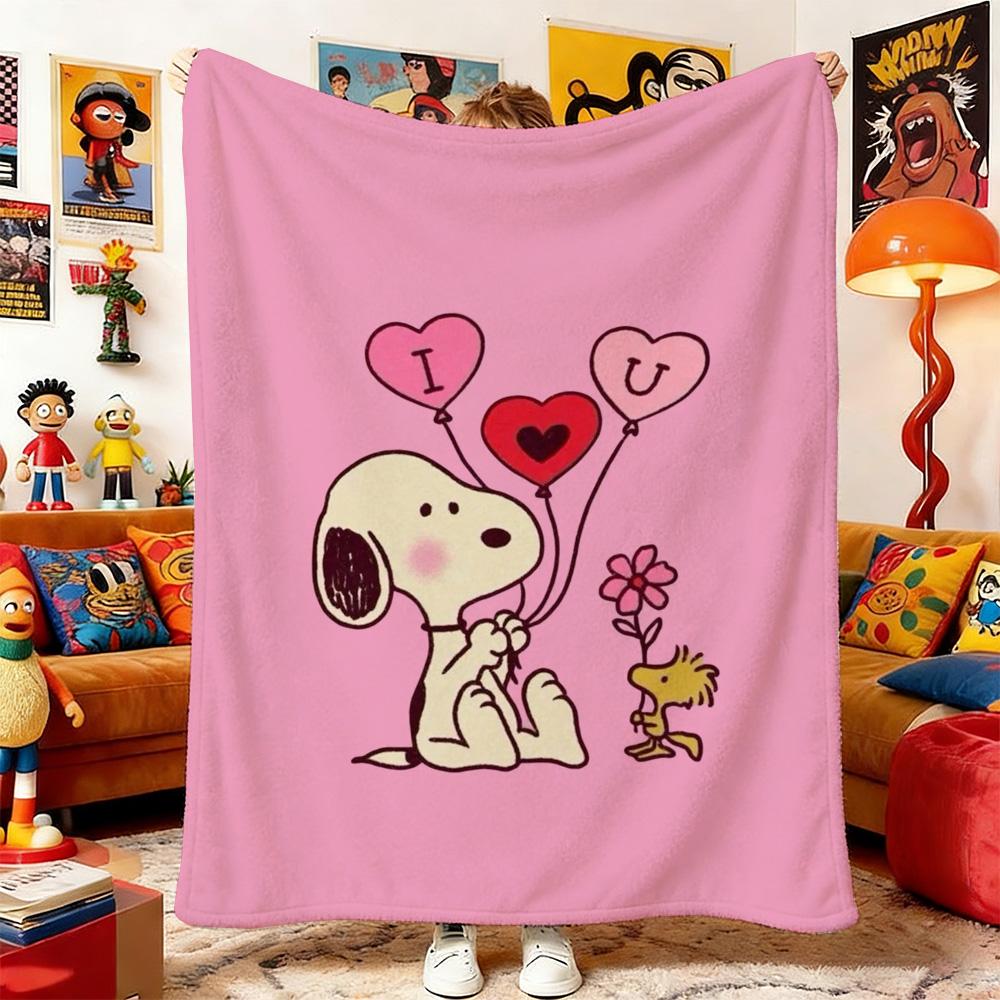 Fluffy Blanket S-Snoopyes Home and Decoration Sofa Blankets & Throws Summer Comforter Camping Anime Bedspread on the Bed Picnic