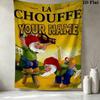 Custom Name La Chouffe Wall Tapestry Aesthetic Wall Hanging Printed Fabric Blanket Decorative Tapestries for Bedroom Living Room Home Decor