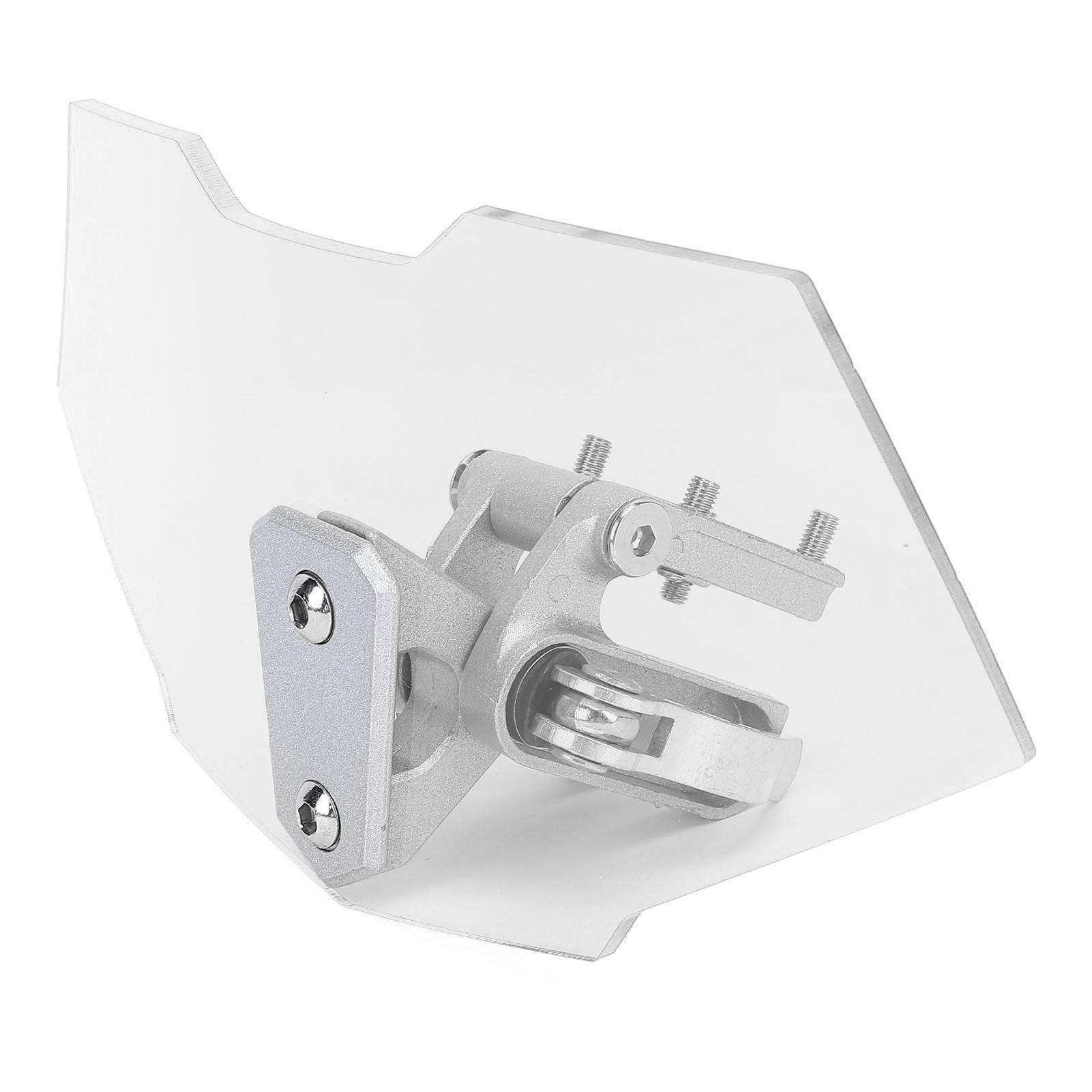 

Motorcycle Windshield Acrylic Heightened Adjustable Clip On Wind Deflector Windscreen Extension for Motorbike White