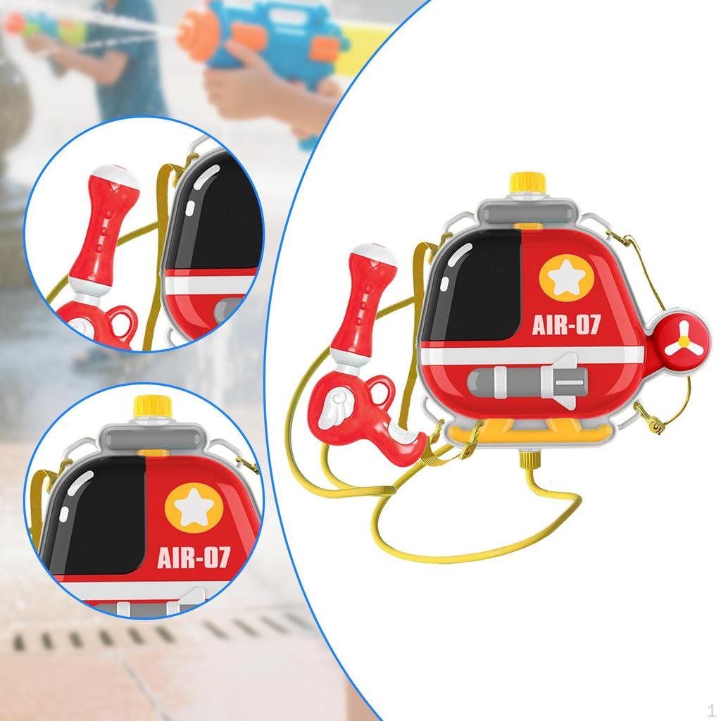 Ryggsekk med vannleke for barn til brannmann-rollelek, ideell utendørs moro